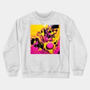 Acidic Neon Splatter Abstract Art Crewneck Sweatshirt